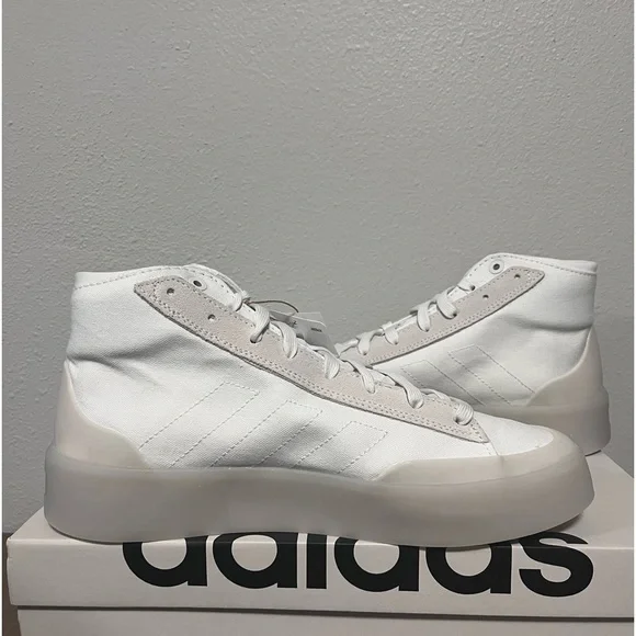 NWT Men's Adidas Znsored Hi White Sneakers - Picture 2 of 12